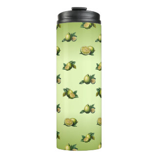 Green lemon thermal tumbler