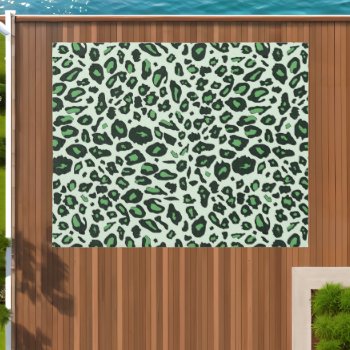 Green Leopard Area Rug - Animal Print Pattern by inspirationzstore at Zazzle