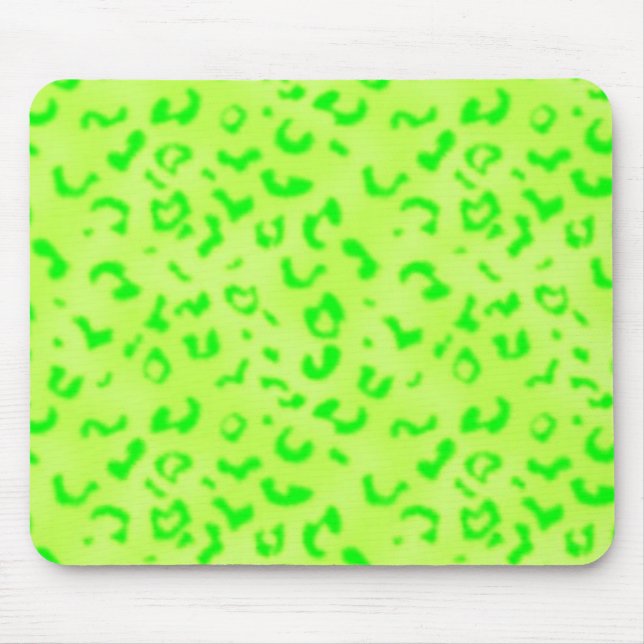 Green Leopard Mouse Pad (Front)