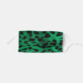 Green Leopard Print Adult Cloth Face Mask (Front, Folded)