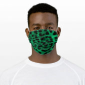 Green Leopard Print Adult Cloth Face Mask (Worn)