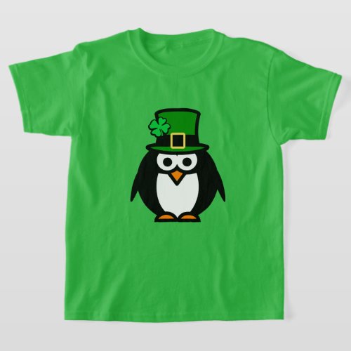 Green leprechaun bird St Patricks Day kids shirt