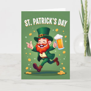 Green Leprechaun Celebration Card