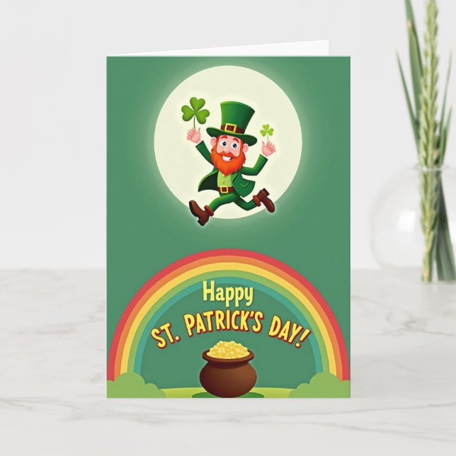 Green Leprechaun Pattern Card (Front)
