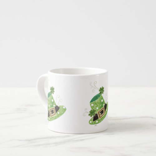 Green leprechauns hat espresso mug