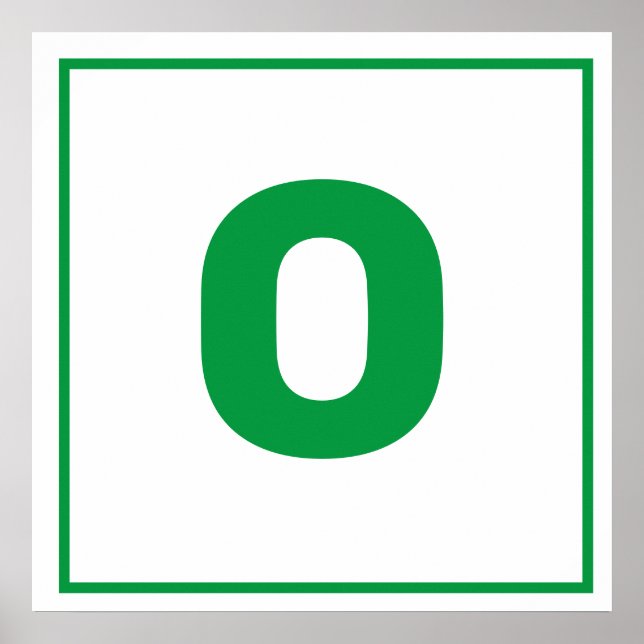 Green letter O  Poster (Front)