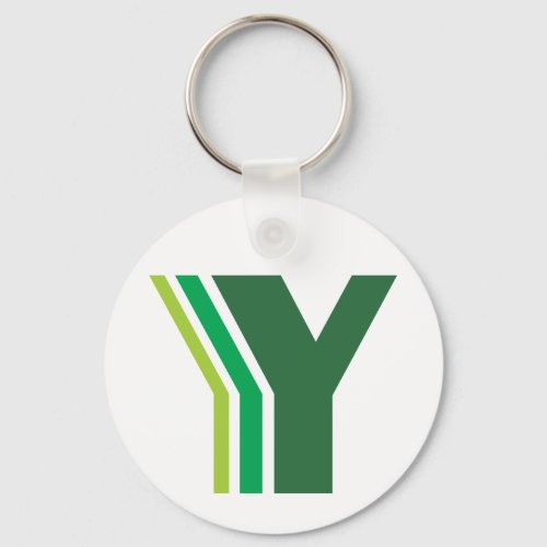 Green Letter Y Keychain