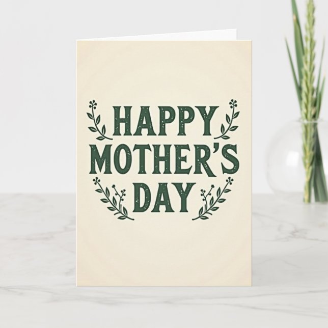 Green Lettered Mother Card (Front)