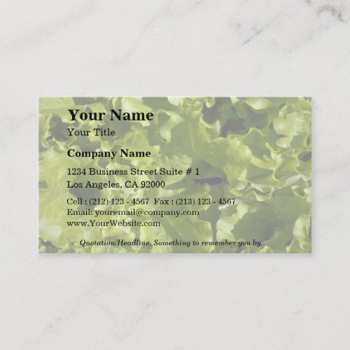 Green lettuce business cards