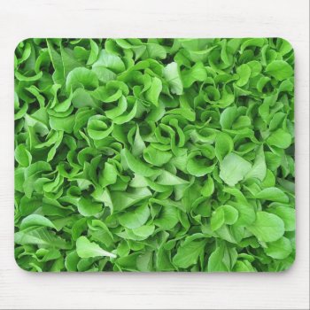 Green Lettuce Mouspad Mouse Pad by GreenCannon at Zazzle
