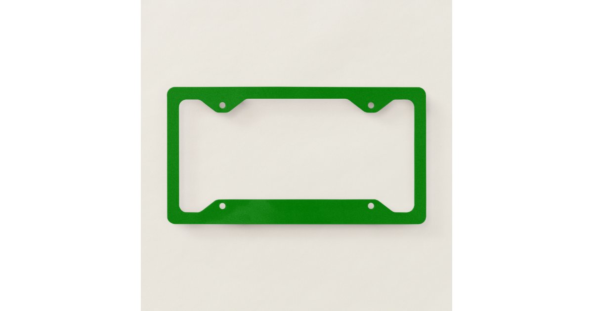 Green License Plate Frame Zazzle