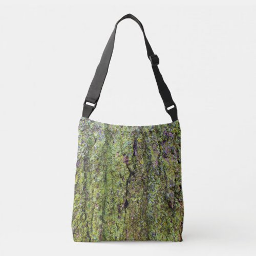 Green Lichen on Tree Bark Nature Crossbody Bag