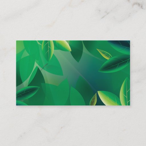 Customizable Green Life Business Card