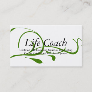 Green Life Coach Spiritual Counseling Guidance Business Card