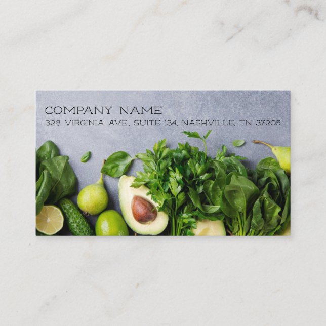 Green Lifestyle Healthy Life Business Card (Front)