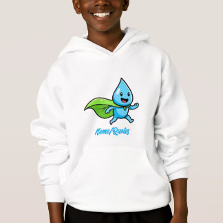 Green Lifestyle Water Drop Character Hoodie