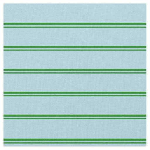 Green & Light Blue Colored Striped/Lined Pattern Fabric