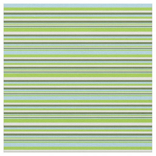 Green, Light Blue, Dark Olive Green & Light Cyan Fabric