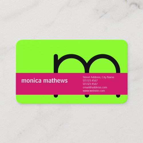 Green light colorful modern style business card
