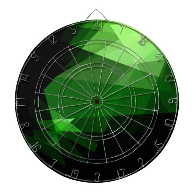 Green light crystal graphic design dart board (Front)
