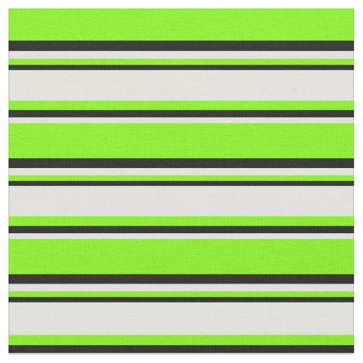 Green, Light Cyan, and Black Pattern of Stripes Fabric