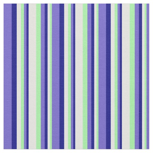 Green, Light Cyan, Blue & Slate Blue Pattern Fabric