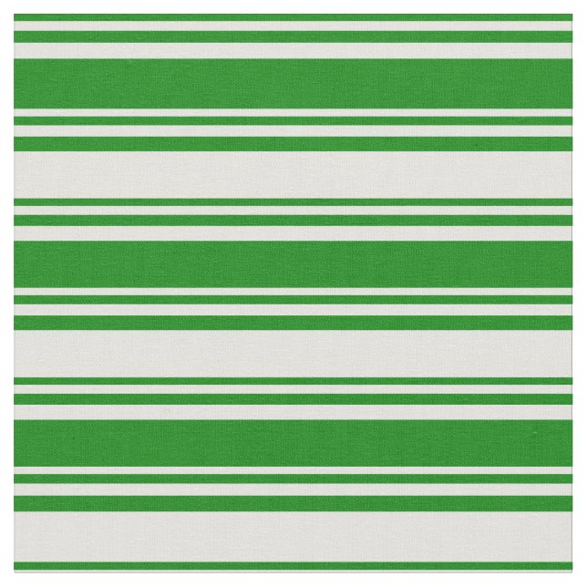 Green & Light Cyan Colored Lines Pattern Fabric (Close Up)