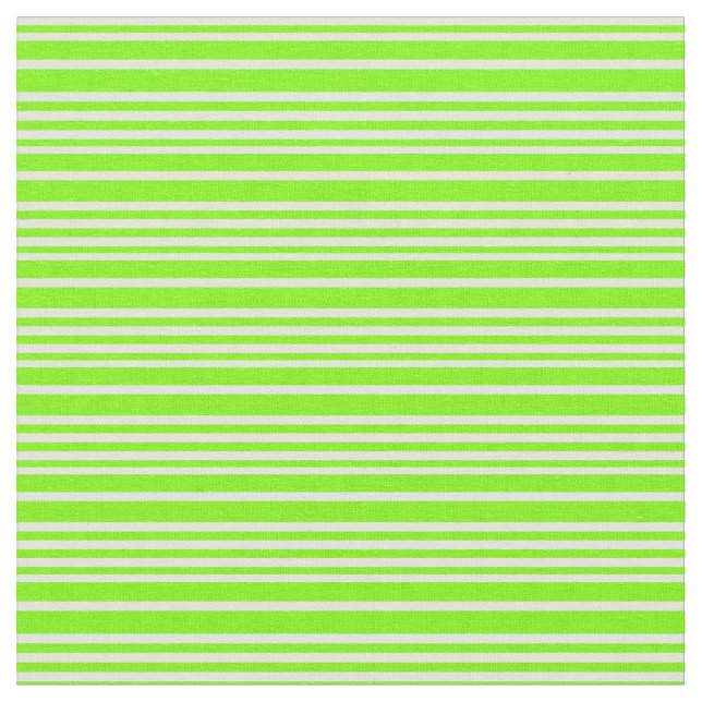 Green & Light Cyan Colored Striped Pattern Fabric (Close Up)