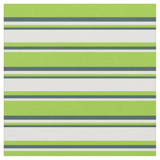 Green, Light Cyan & Dark Slate Gray Colored Lines Fabric