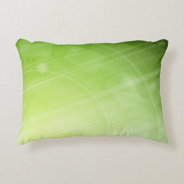 Green light design in hi-tech style accent pillow (Front)