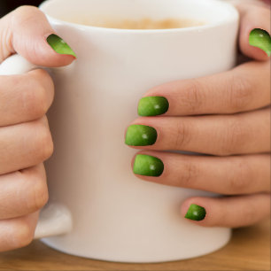 Green light design in hi-tech style minx nail art