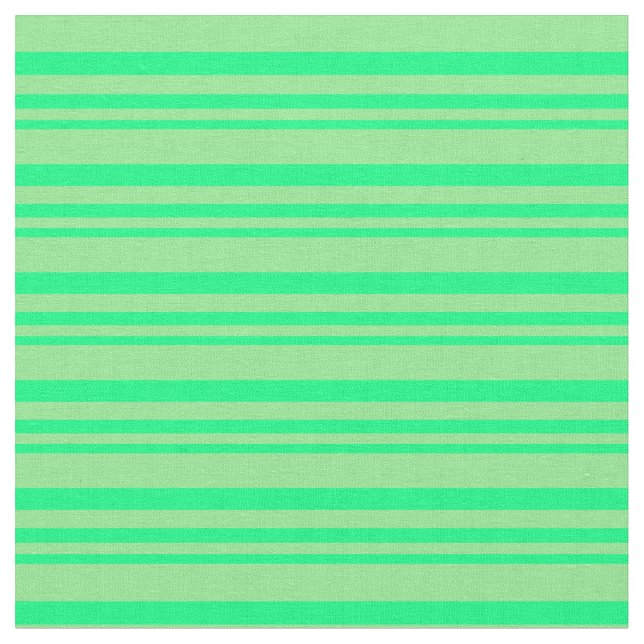 Green & Light Green Colored Striped Pattern Fabric (Close Up)