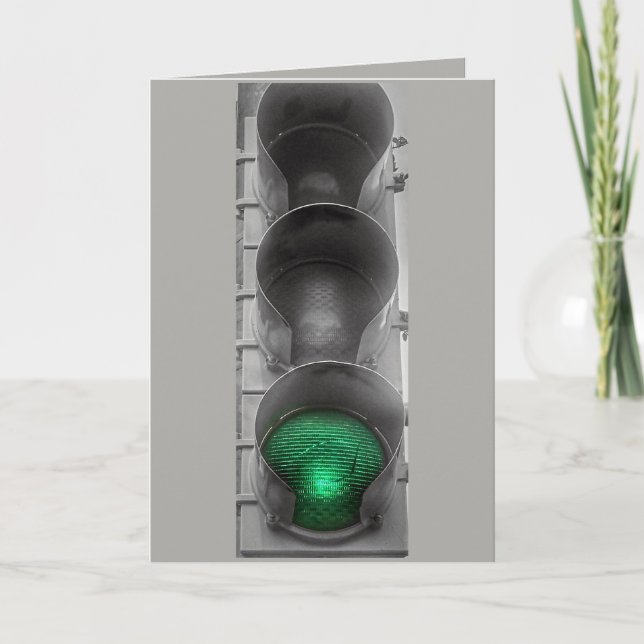Green LIght Greeting Card (Front)