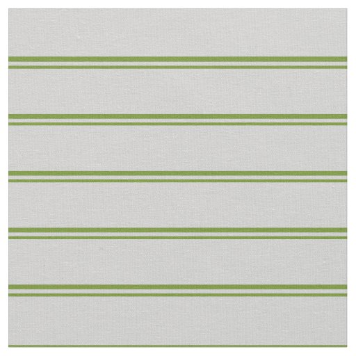 Green & Light Grey Colored Striped/Lined Pattern Fabric