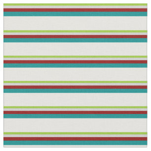 Green, Light Grey, Dark Red, Dark Cyan, Mint Cream Fabric
