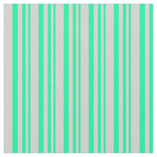 Green & Light Grey Striped Pattern Fabric