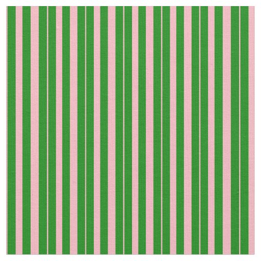 Green & Light Pink Striped/Lined Pattern Fabric