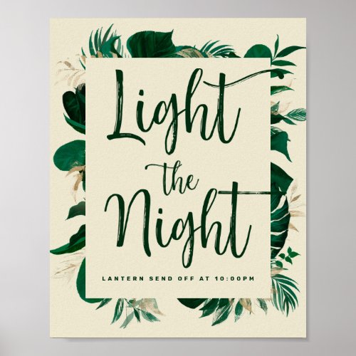 Green Light the Night Lantern Sendoff Wedding Sign