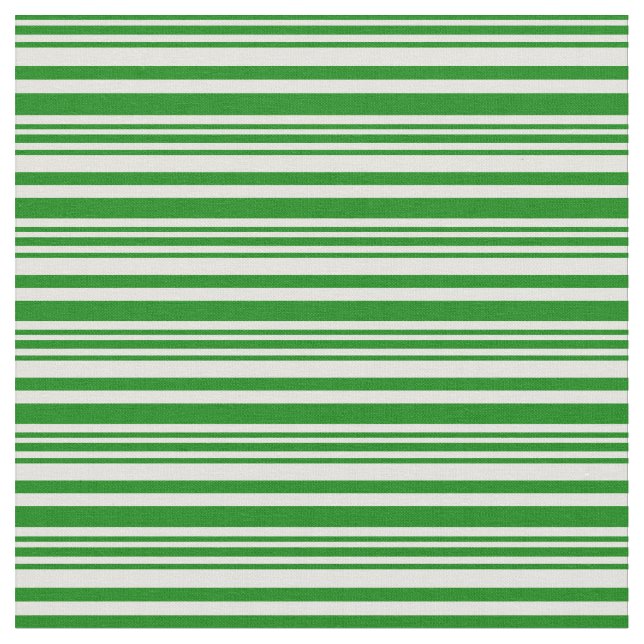 Green & Light Yellow Colored Lines Fabric (Close Up)