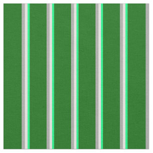 Green, Light Yellow, Dark Gray & Dark Green Lines Fabric