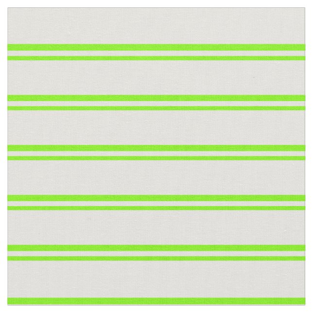 Green & Light Yellow Lines/Stripes Pattern Fabric (Close Up)