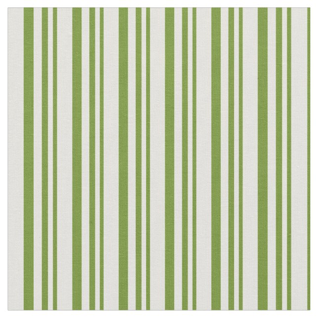 Green & Light Yellow Striped/Lined Pattern Fabric (Close Up)