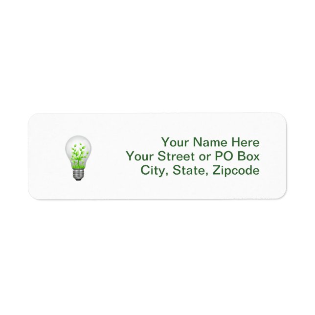 Green Lightbulb Symbol Label (Front)