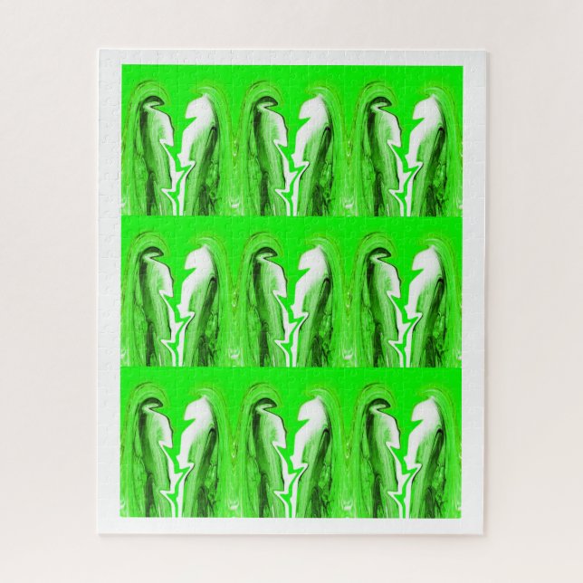 Green lightning jigsaw puzzle (Vertical)