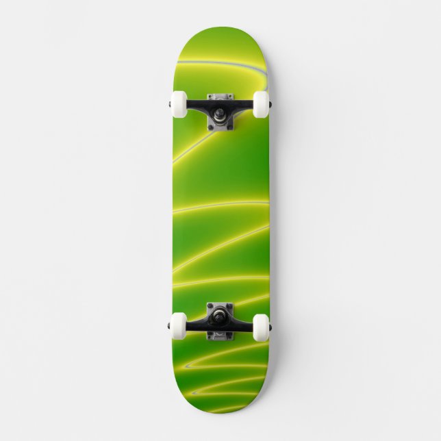 Green Lightning Skateboard Deck (Front)