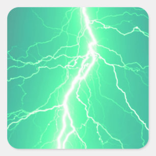 Green Lightning Strike - Sticker