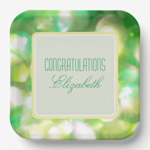 Green Lights Paper Plate