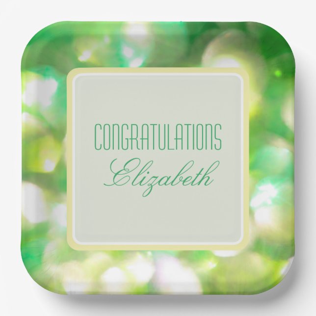 Green Lights Paper Plate (Front)