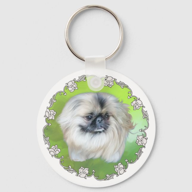 Green Lilly Keychain (Front)