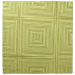Green Lime Fashion Retro Striped Square Cloth Napkin